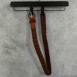 Vintage Talbots Leather Braided Belt (Used—Good) • Size: S
